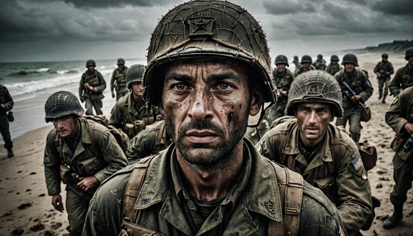 Normandy Landing: Dramatic War Scene of D-Day