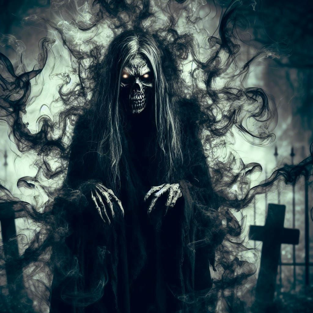 Sinister Zombie Witch in Luis Royo Style