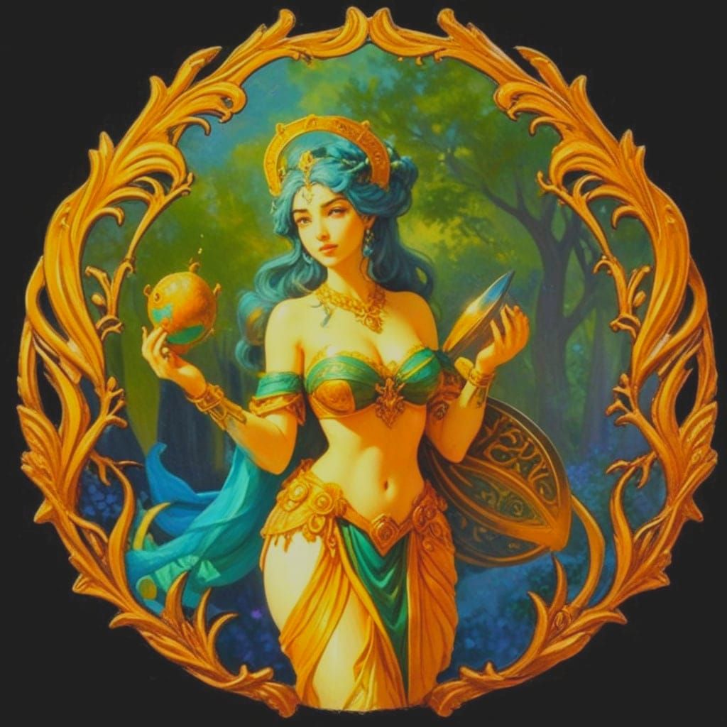 Myrrha in Ancient Greek Art Style