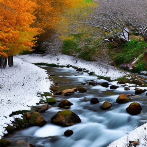 Four Seasons Village: Summer, Autumn, Winter, Spring