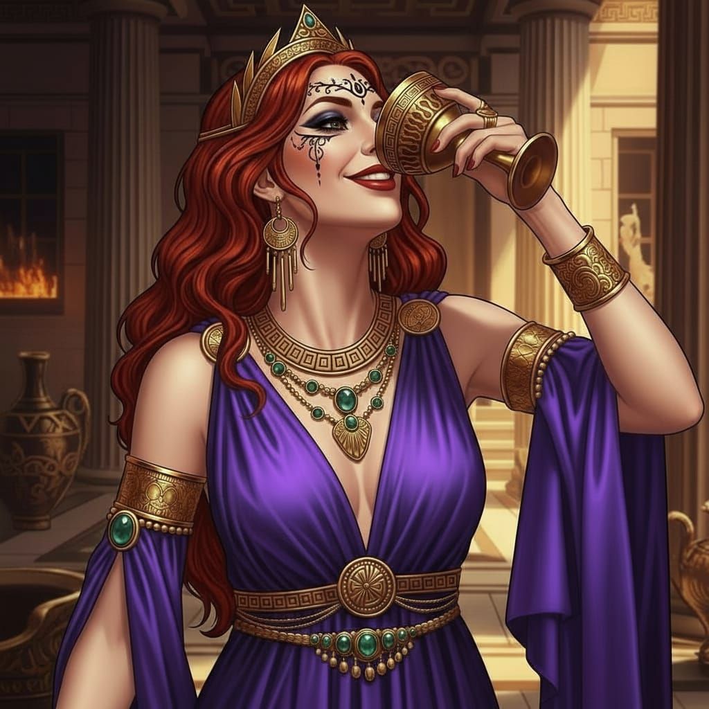 Kakia: Greek Goddess of Vice in Art Nouveau