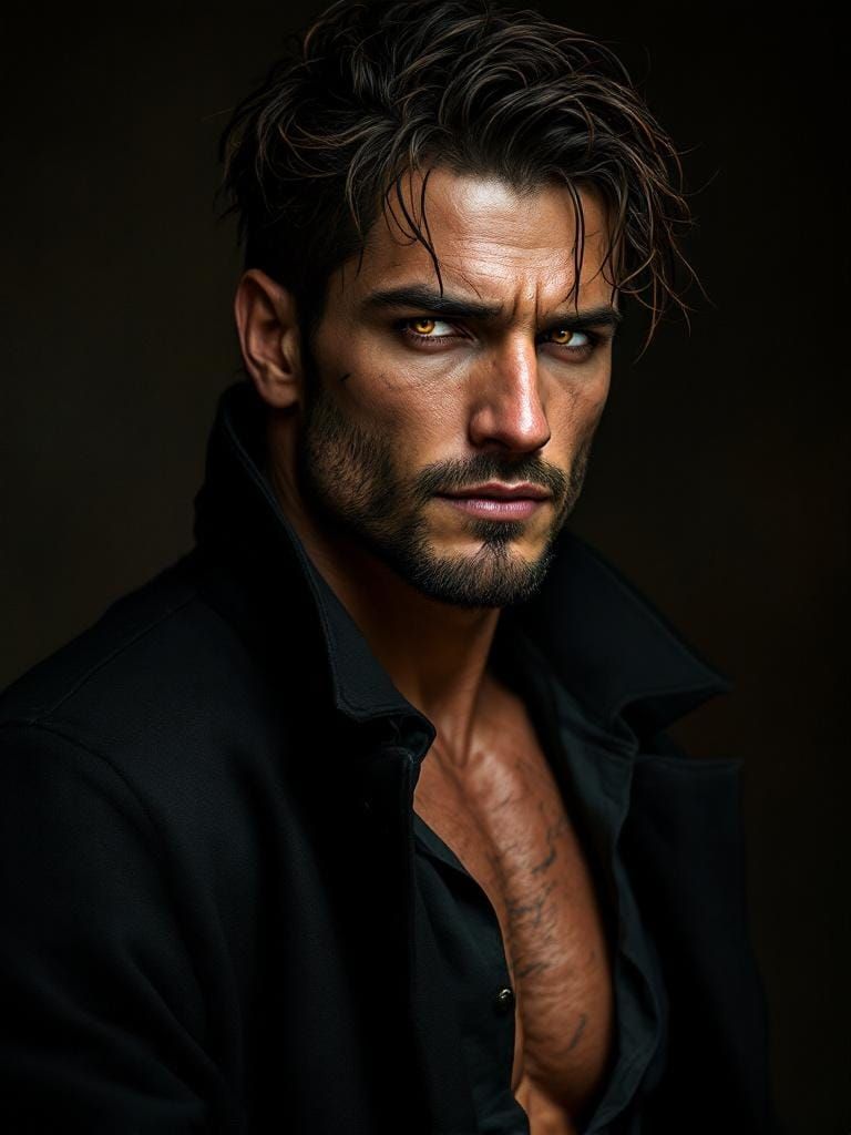 Charismatic Man Portrait in Renaissance Style