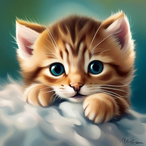 Adorable Kitten Generated by AI