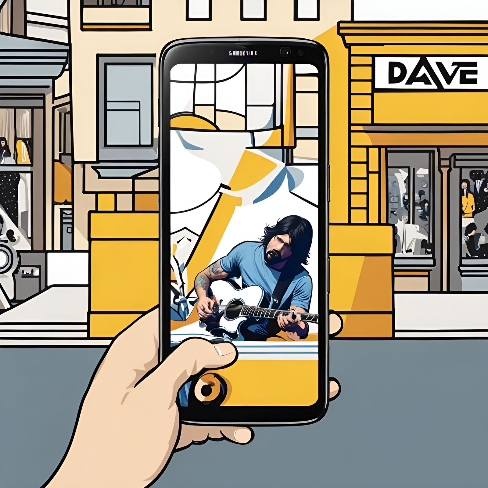 Photorealistic Hand Creates Fantasy Dave Grohl Image