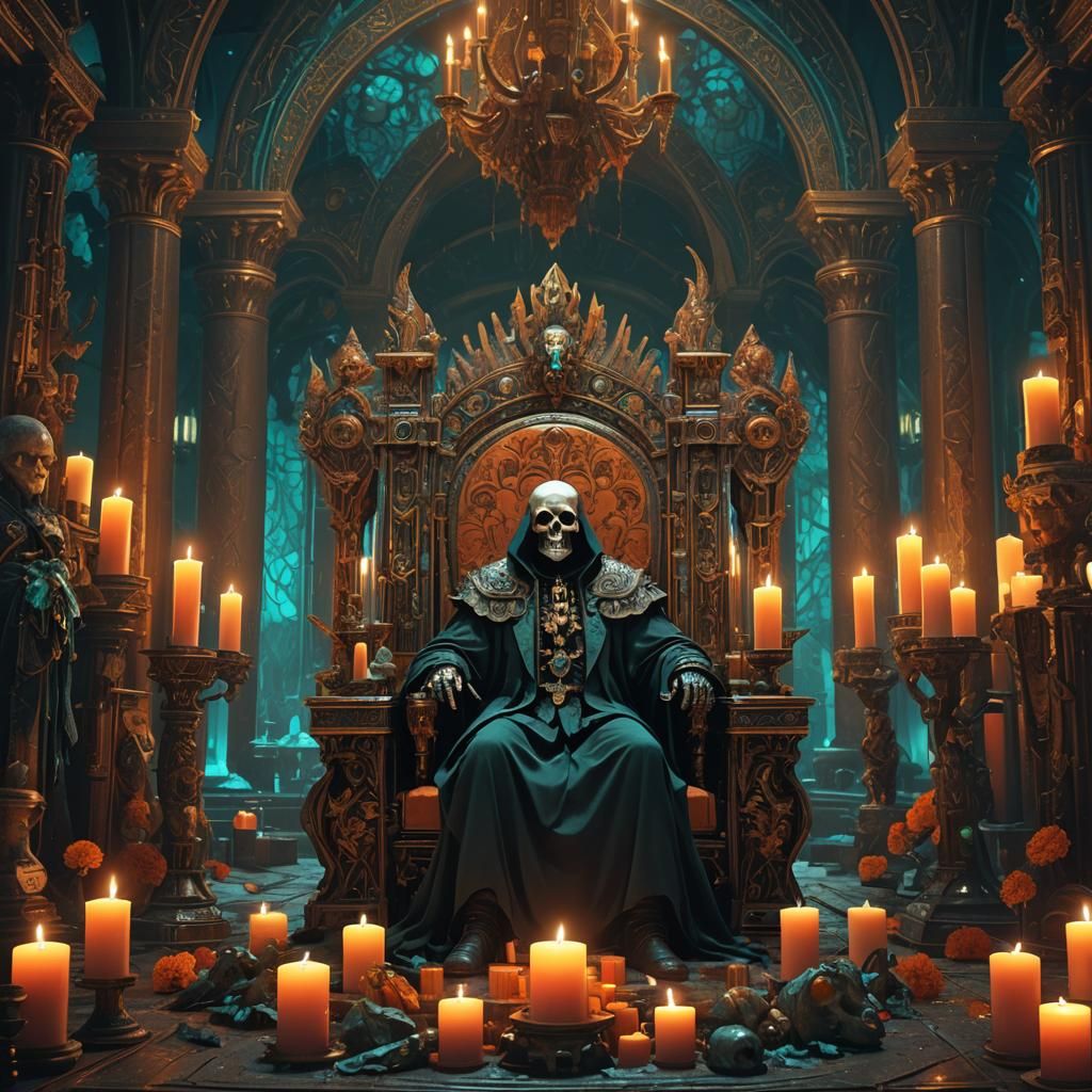 Mr. Death in Ornate Throne Room Concept Art