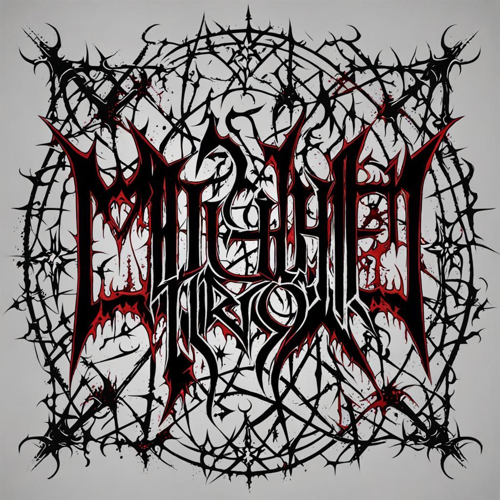 Black Metal Band Logo Design in Darkthrone Style