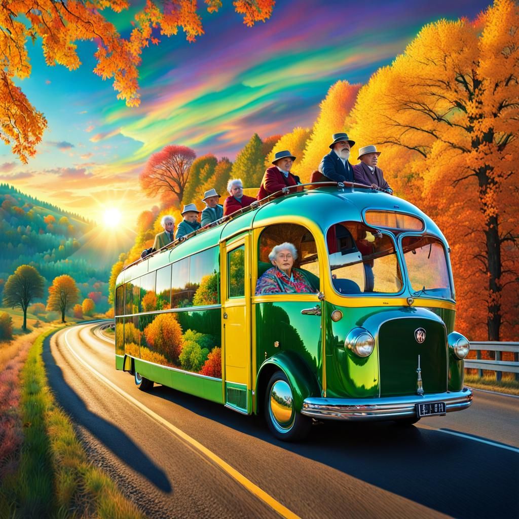 Psychedelic Victorian Road Trip in Maximalist Style