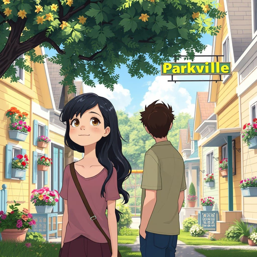 Charming Houses and Vibrant Gardens in a Quaint Neighborhood