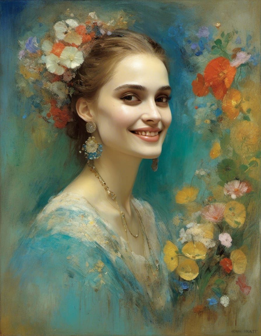 Natalie Portman Portrait in Pastel Style