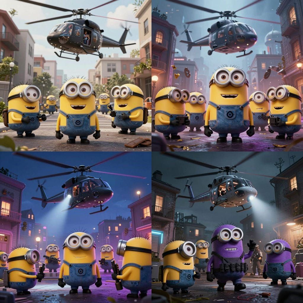 Purple Minions in Security Gear Raid Apartment Complex with ...