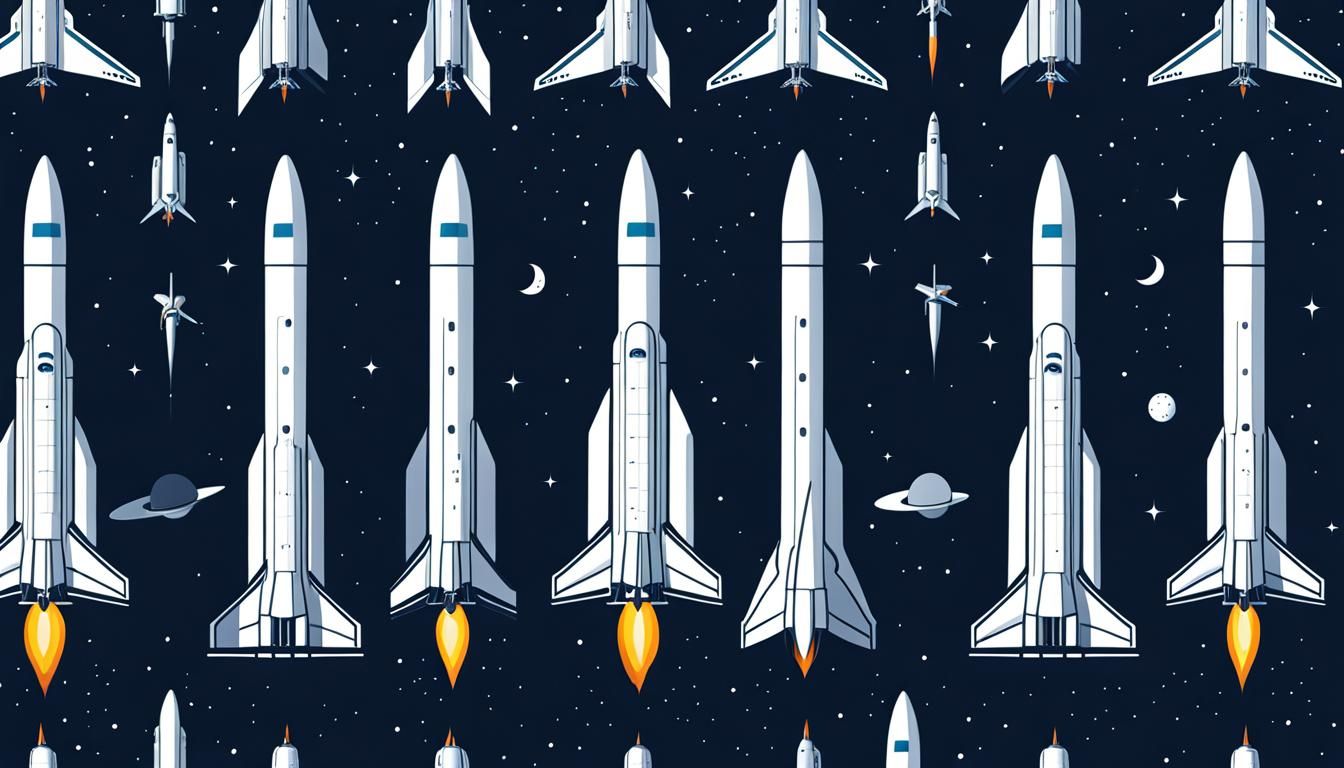 SpaceX Falcon Super Heavy Seamless Pattern Wallpaper