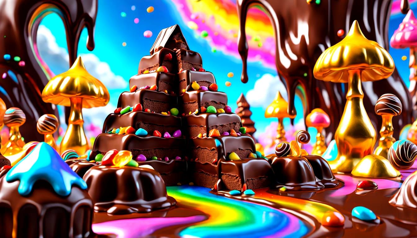 Chocolate Wonderland: A Psychedelic Candy Dream
