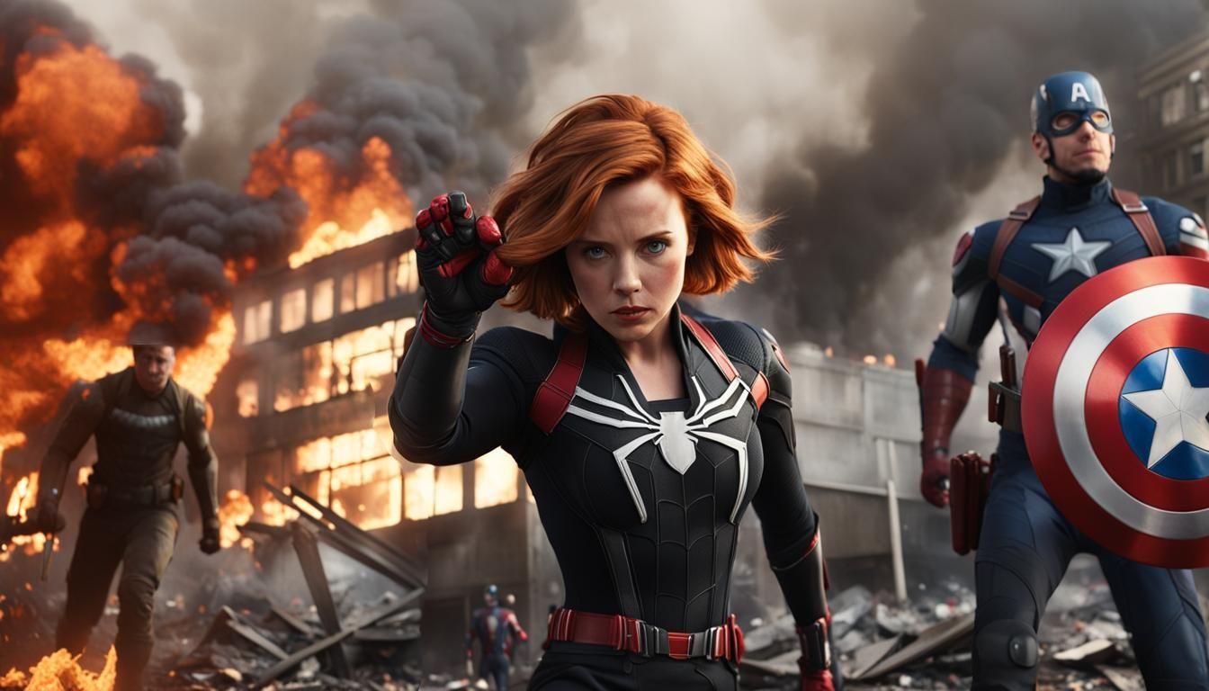 Superheroes Rescue People From Burning Building