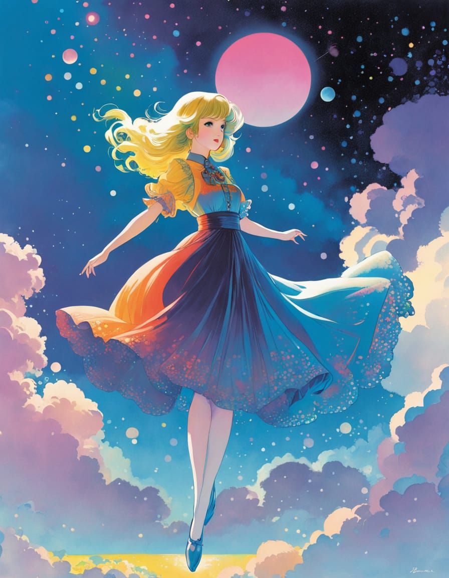 cel-shaded, gouache, digital illustration