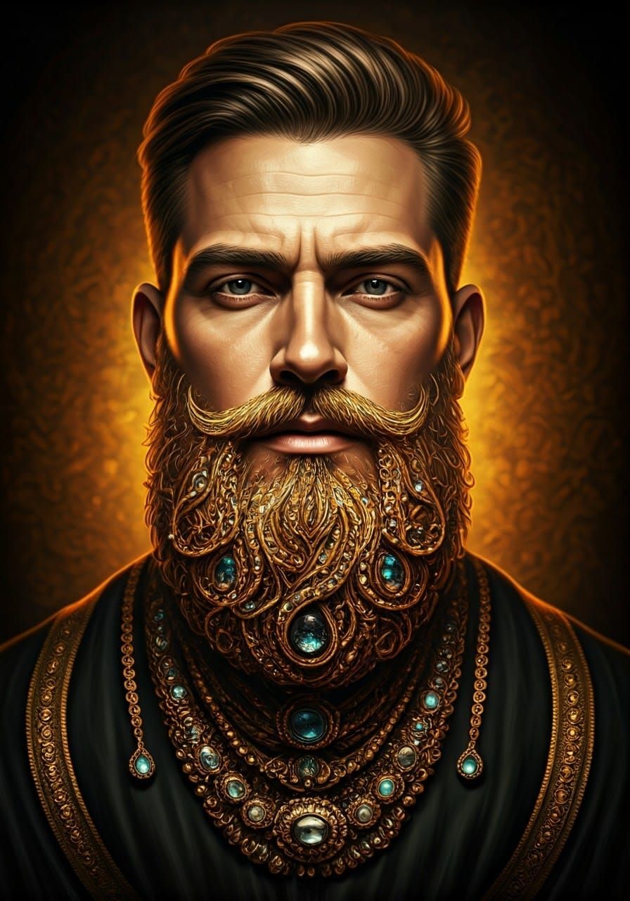 Bejeweled Gold Beard