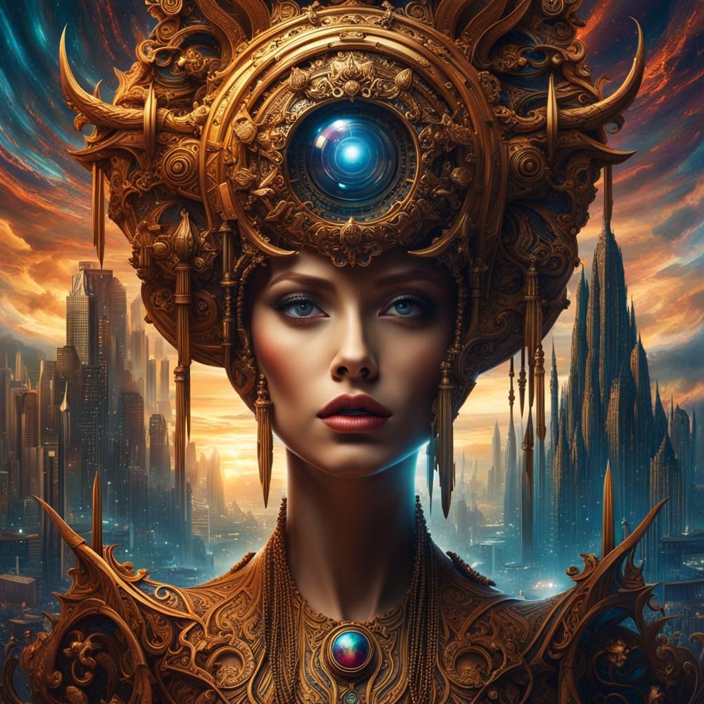 AI Self-Portrait: Fantastical and Intricate Concept Art
