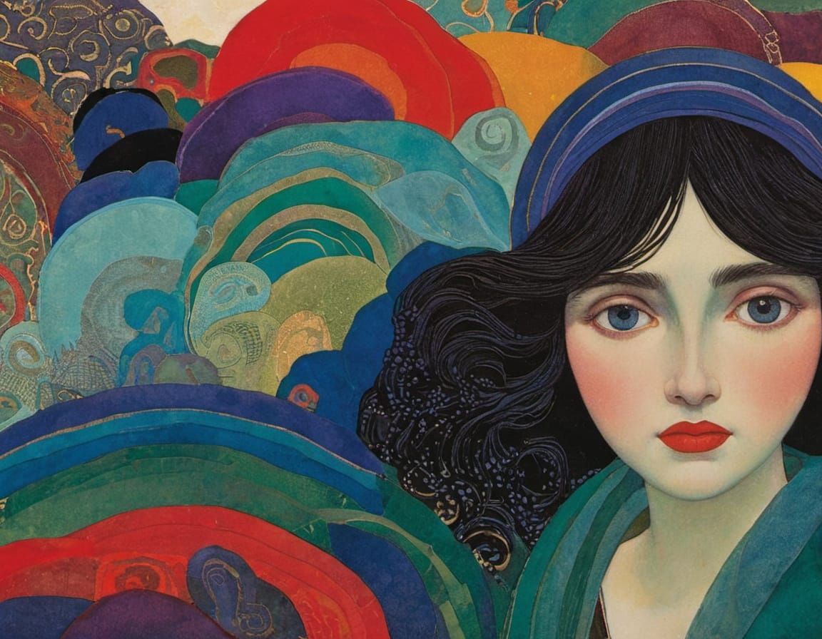 Intricate Wind Anemone Inspired by Art Nouveau