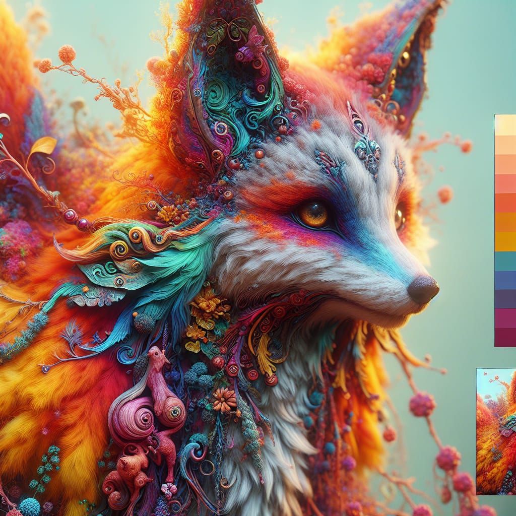 Fantastical Fox-like Creature Doll Concept Art