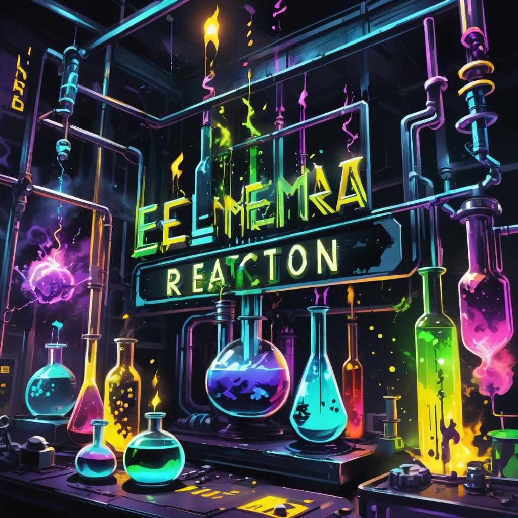 Elemental Reaction Band Sign in Dark Fantasy Style
