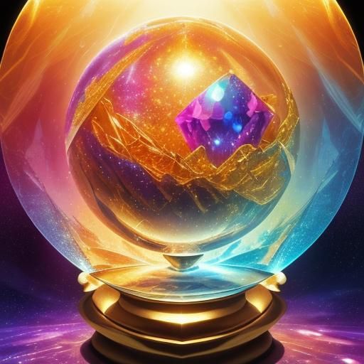 Crystal Diamond Planet in Globe: Hyperrealistic Concept Art