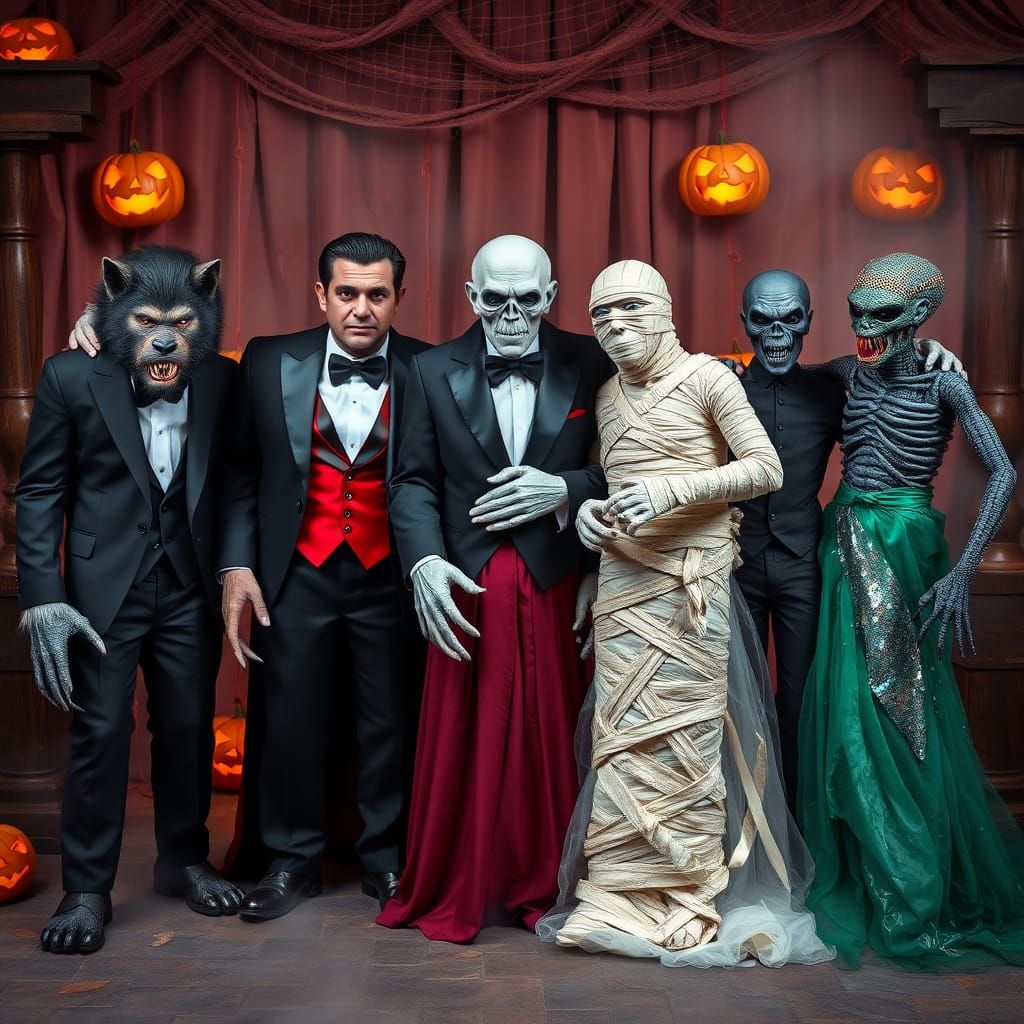 Monstrous Prom Night: A Hyperrealistic Photo