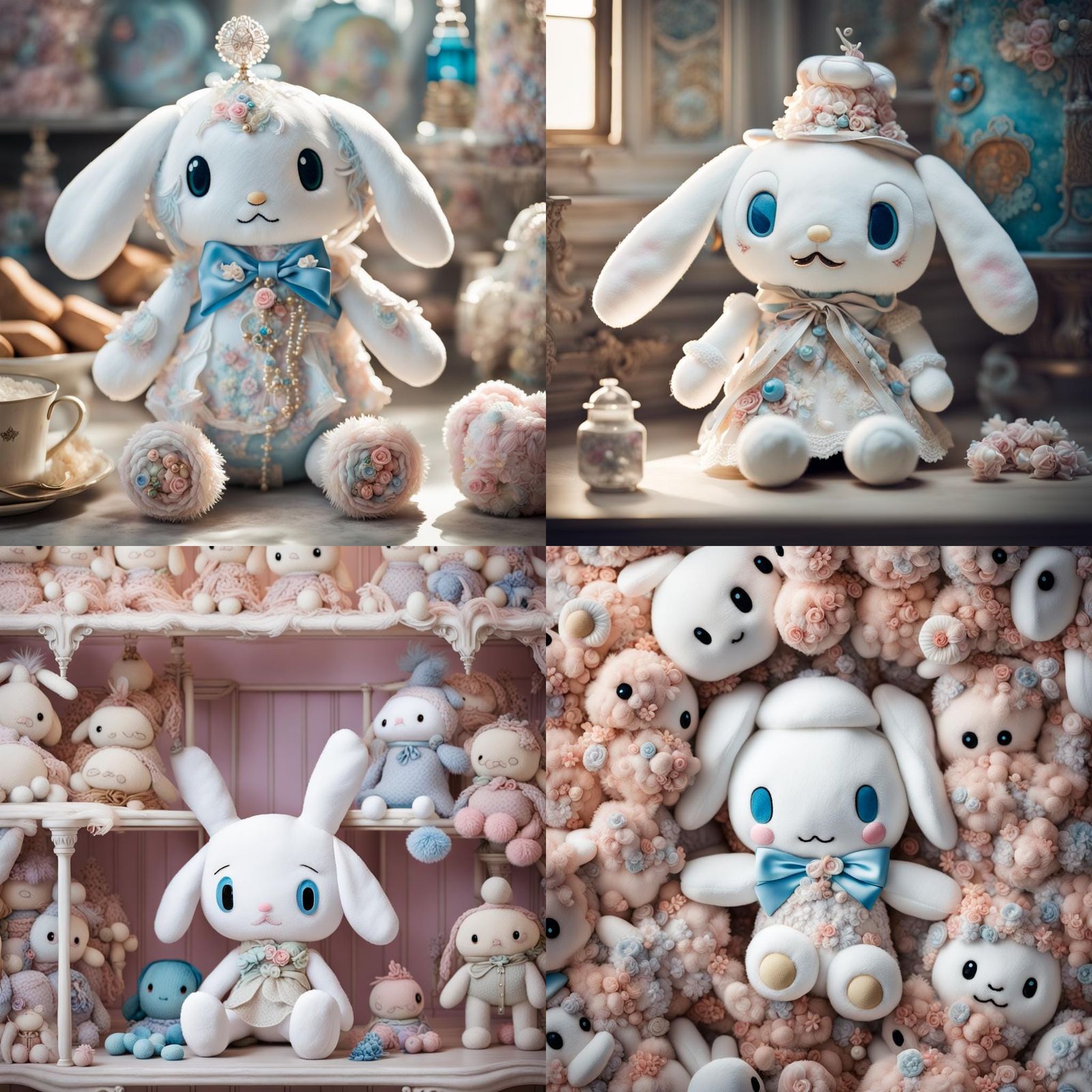Cinnamoroll Plush Toy in Pop Surrealist Style