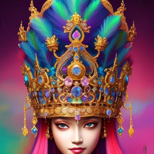 Elaborate Princess Portrait in Digital Fantasy Art