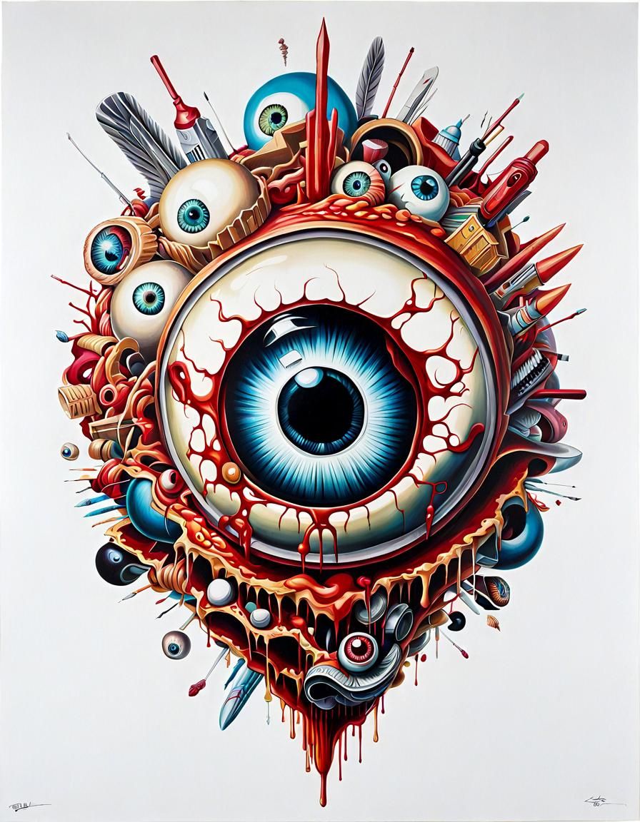 Exploded eyeball by Nychos