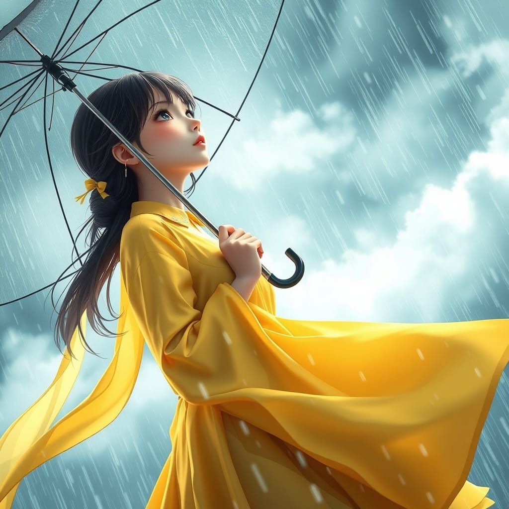 Goddess of Drizzle in Vibrant Yellow