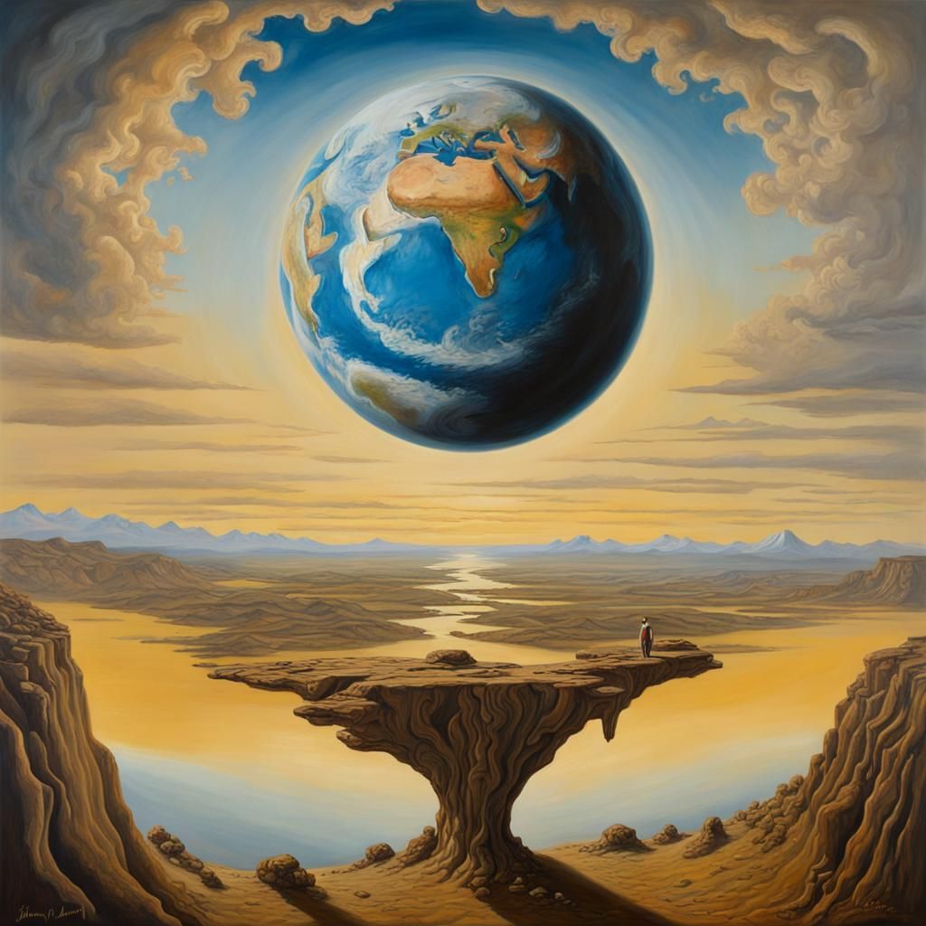 Surreal Earth: An Optical Illusion Painting