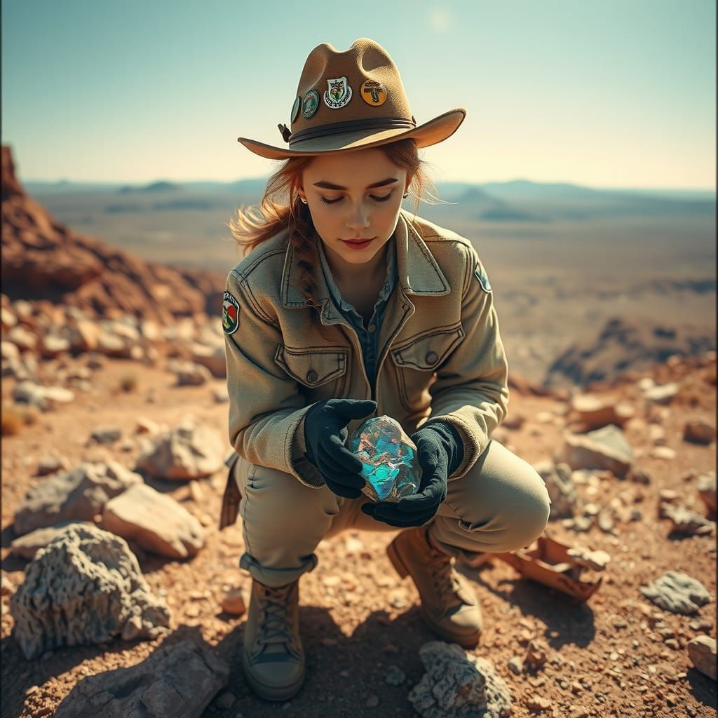 Eureca the Rock Hound Finds a Pretty Rock
