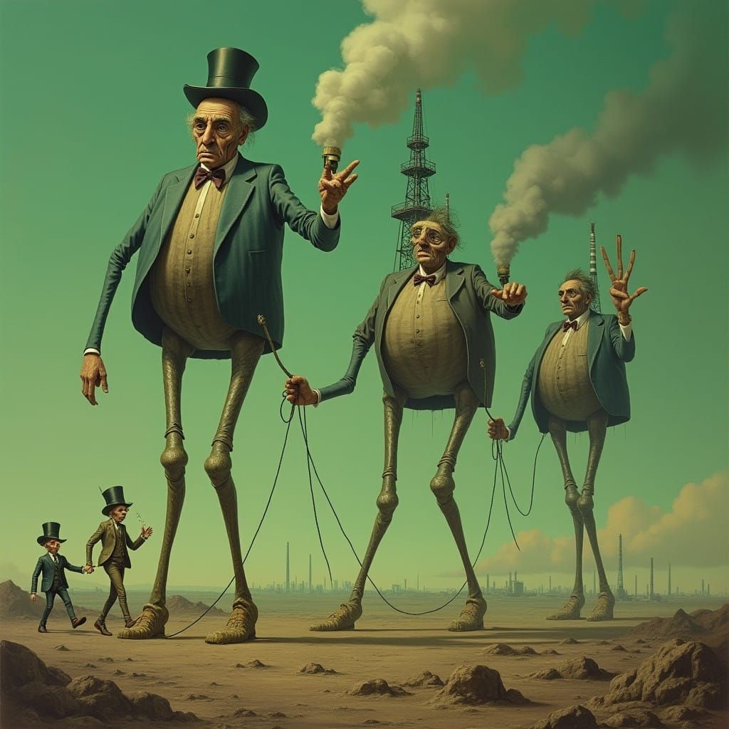 Eerie Dystopian Landscapes in a Dreamlike Atmosphere