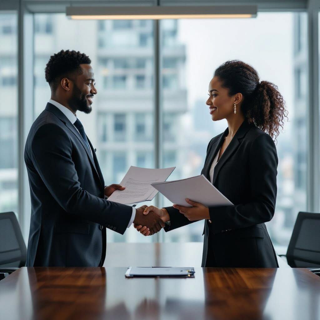 Black Professionals Consulting in Photorealistic Style