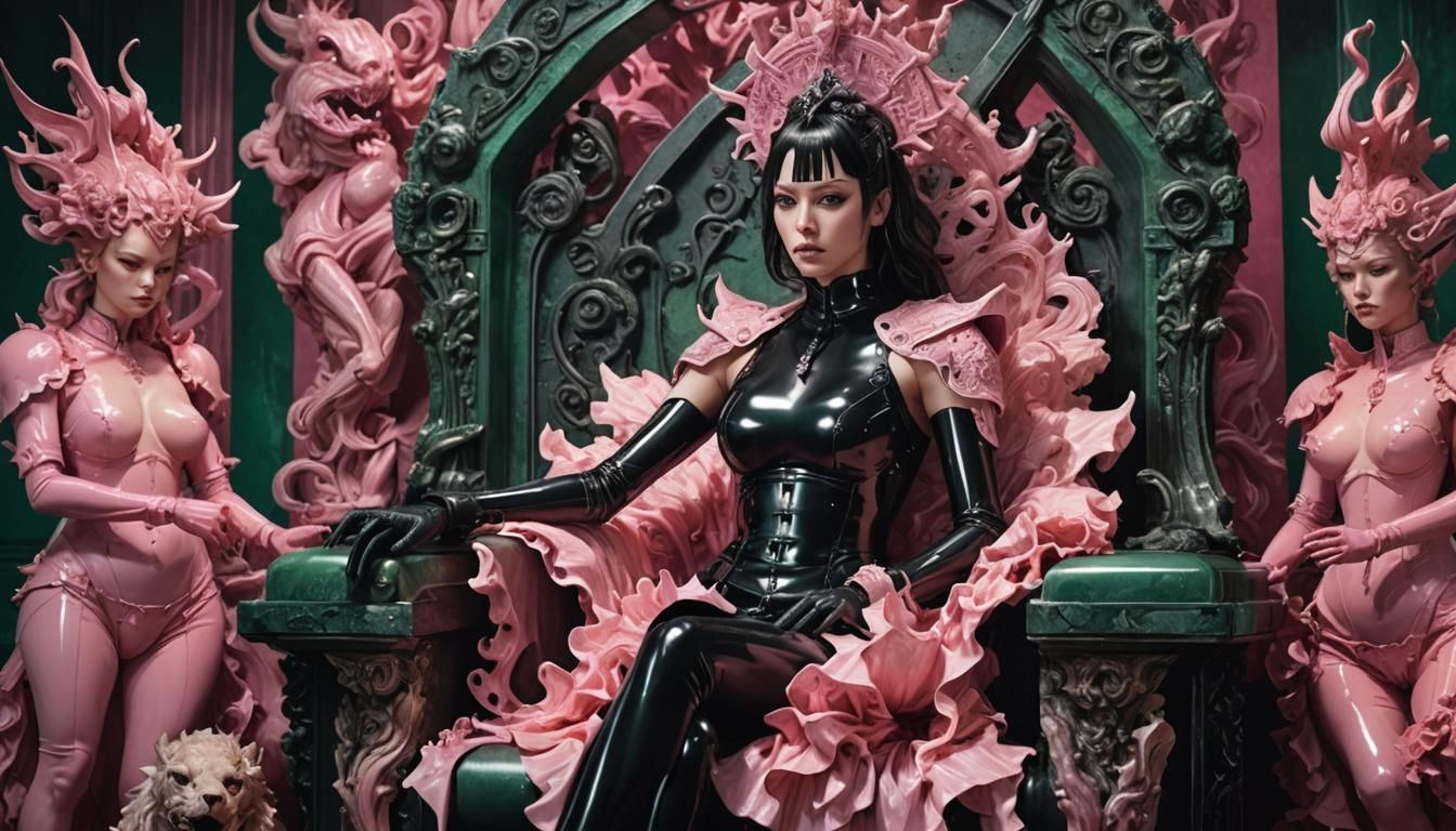 Hyperrealistic Art of Regal Prison Guard Sidonia von Borcke