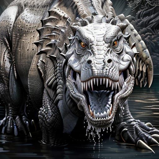 Realistic Tyrannosaurus Rex in Golden Hour Lighting