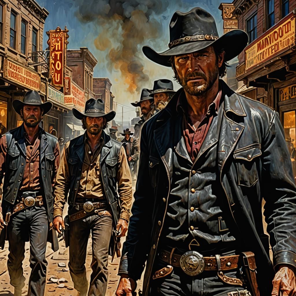 Dark Western Shootout Movie Poster Art