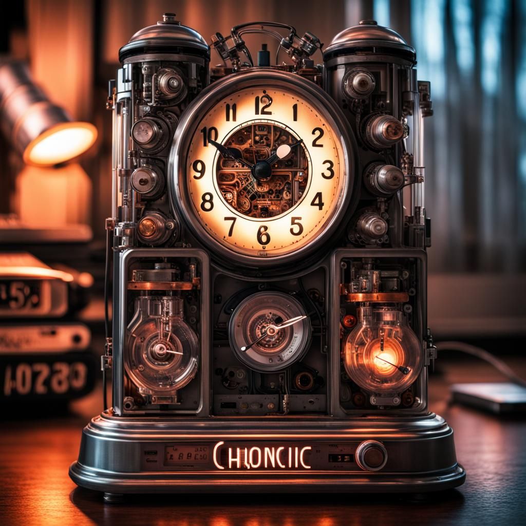 Hyperrealistic Nixie Tube Death Alarm Clock