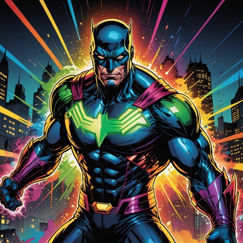 DC Supervillain Wields Rainbow Powers in Comic Art