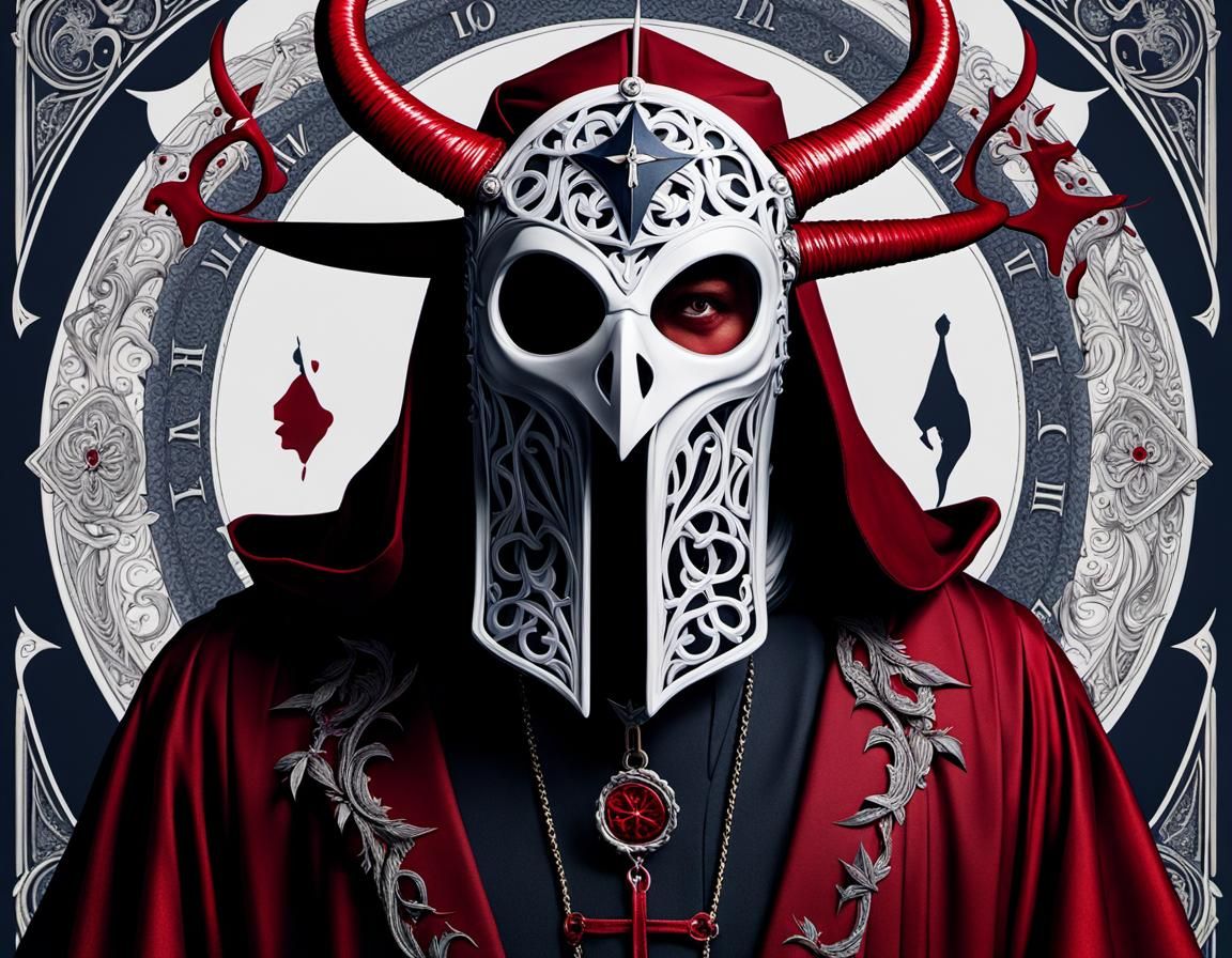 Crimson Tarot Figure with Platinumcore Filigree