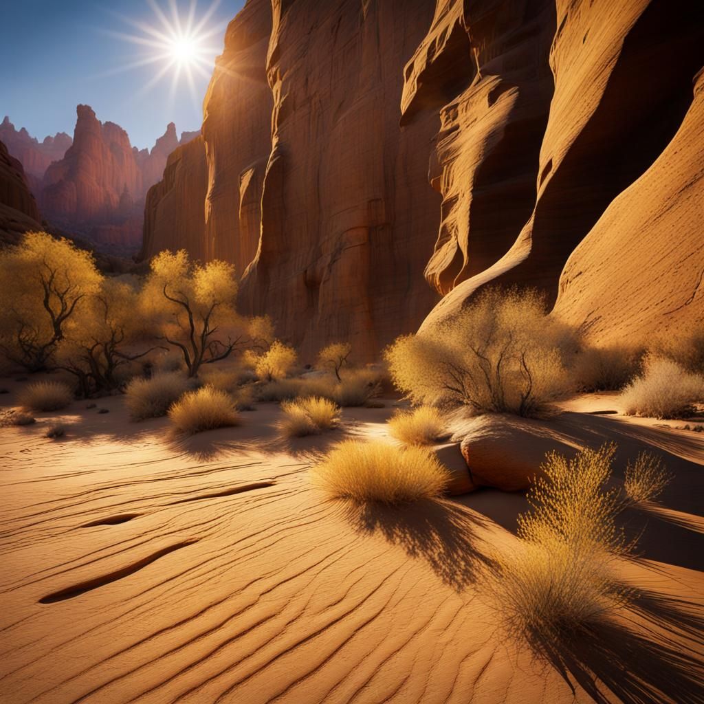 Desert Canyon Echoes: A Cinematic Landscape