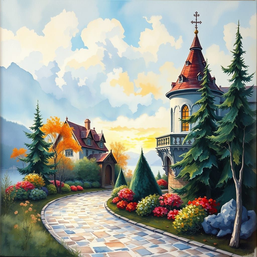 Epic Impressionist Masterpiece in Gouache Style