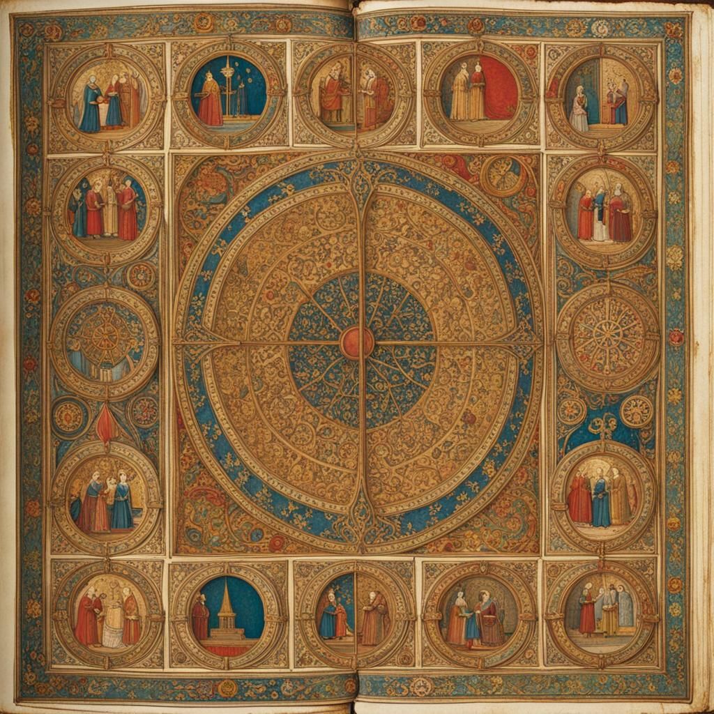 Illuminated Medieval Journal Page with King