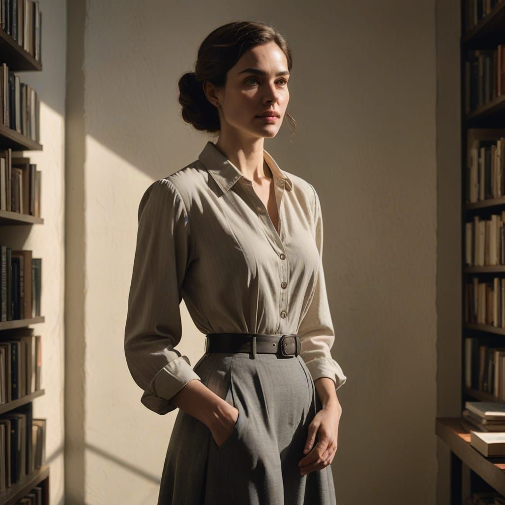 Elegant Woman Lost in Thought