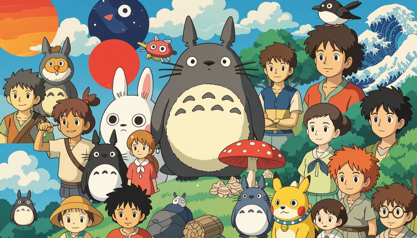 Studio Ghibli Inspired Collage Art