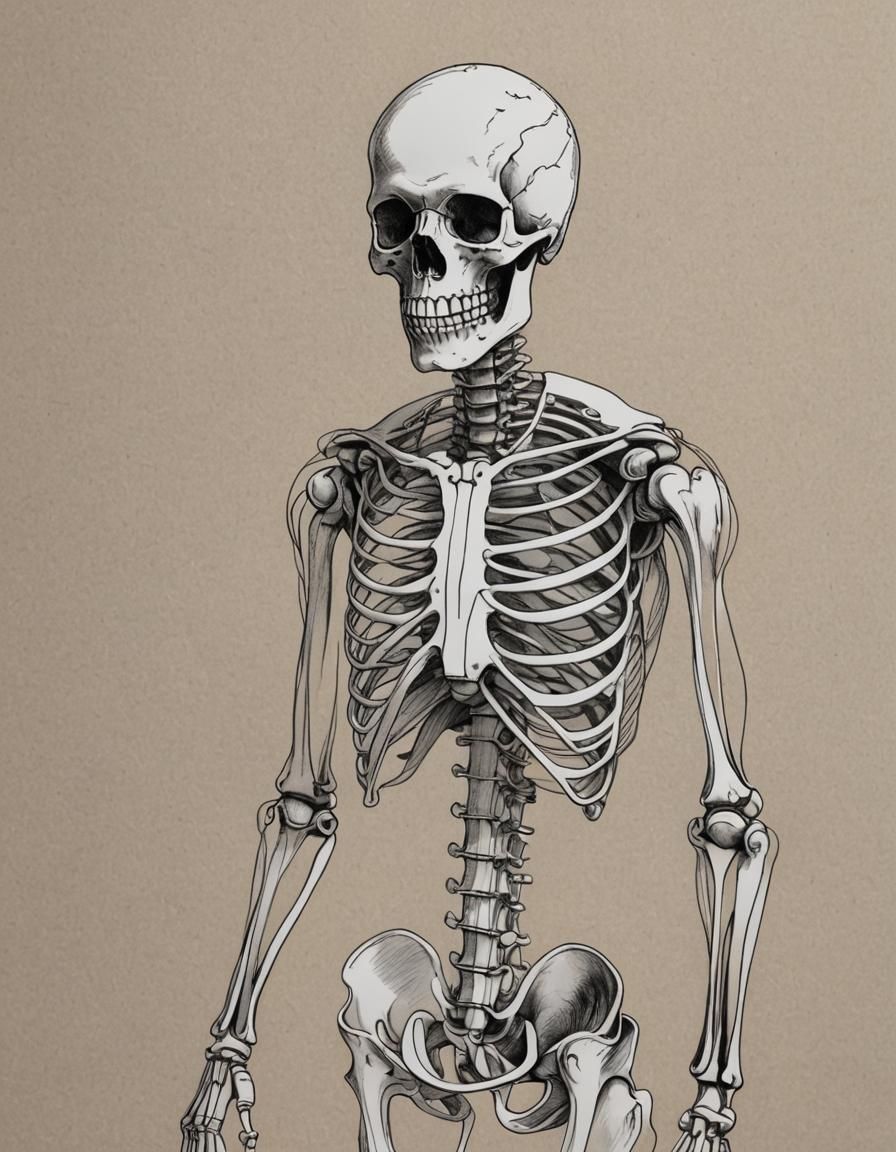 A Minimalist Skeleton Wishes Happy Halloween
