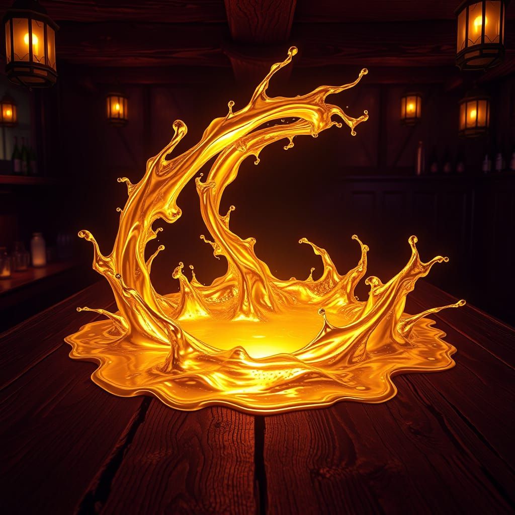 Mystical Beer Infinity Loop in Dark Fantasy Style