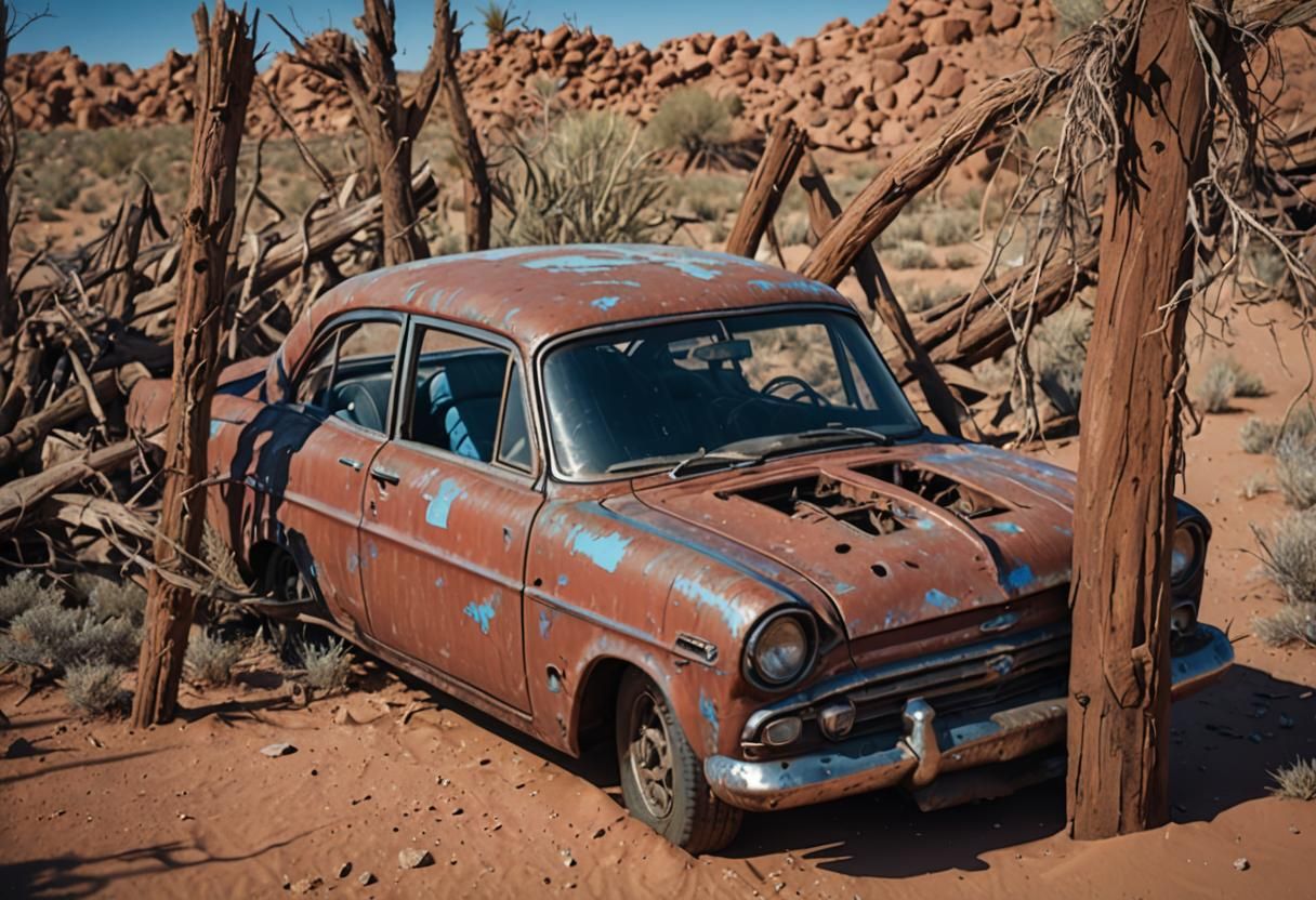 Desert Racecar Relic in Rutkowski Style