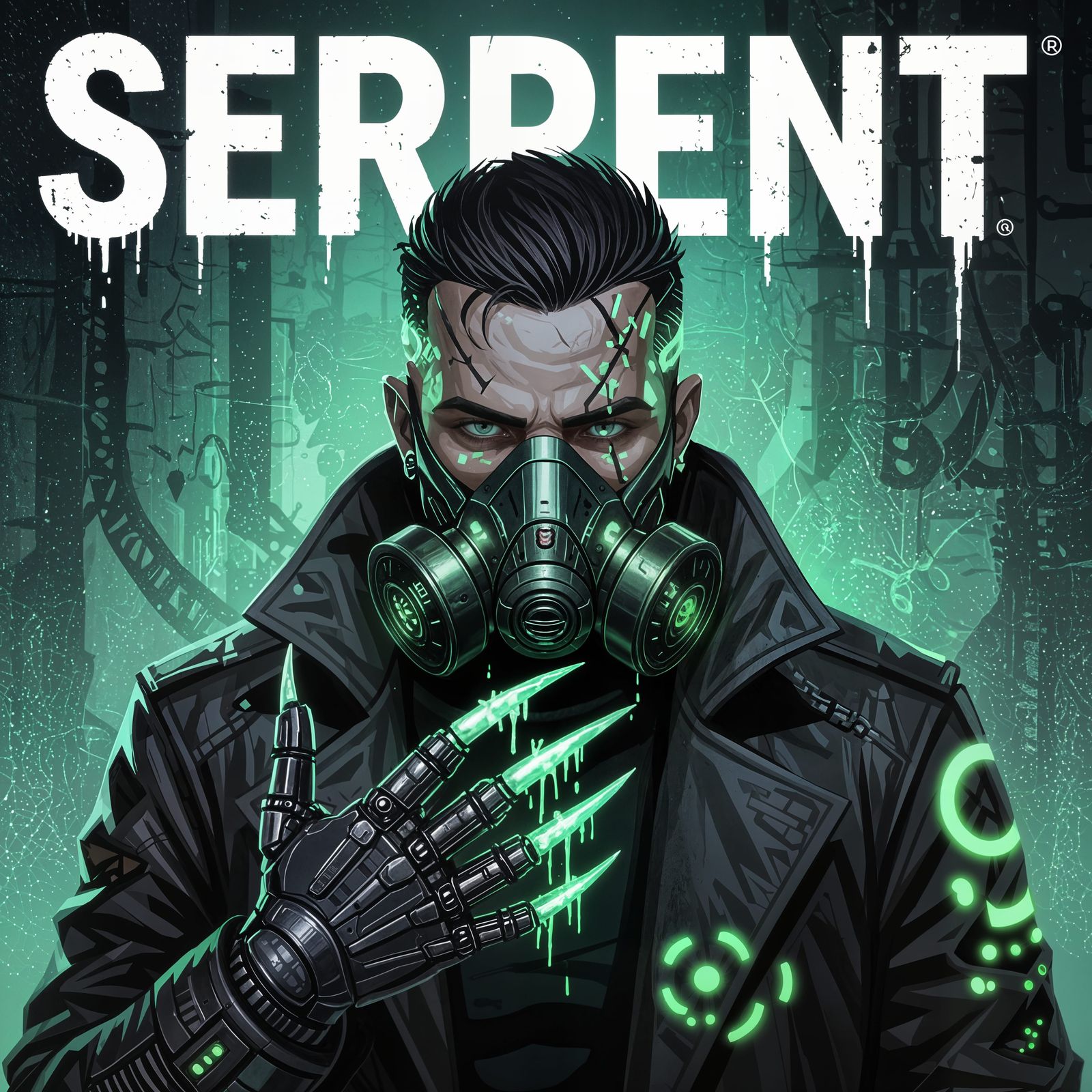 Bio-Hacker Serpent with Toxin-Dripping Claws