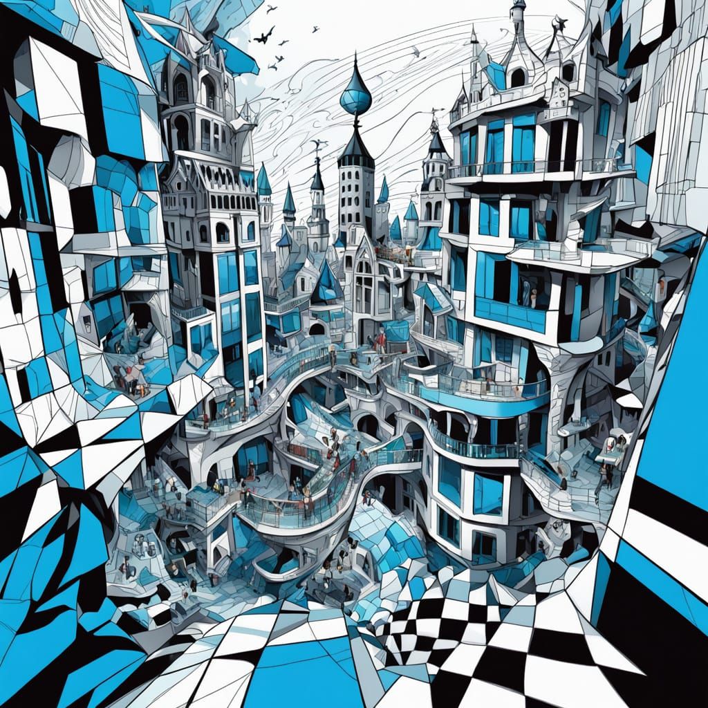 Parametric Escher Dali Gaudi Vector Art