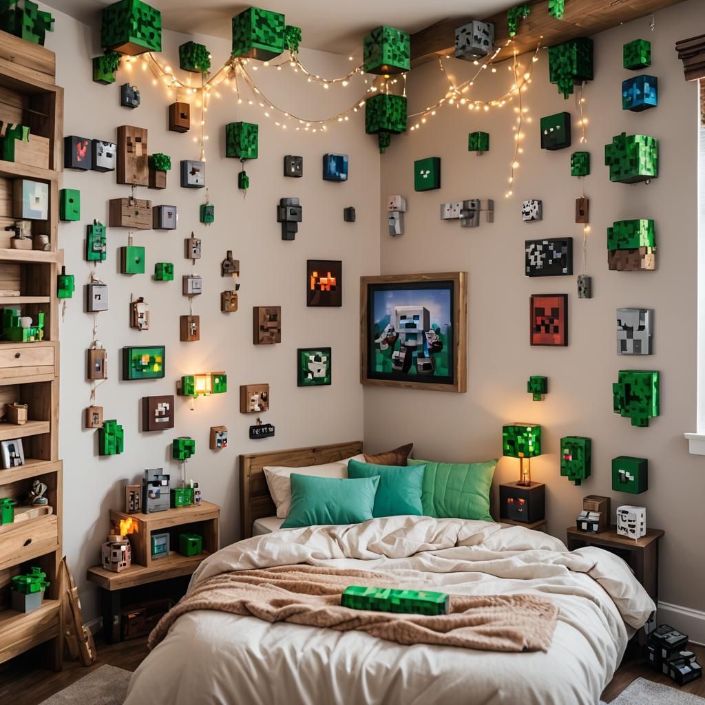 Minecraft Themed Bedroom: Adventure Awaits